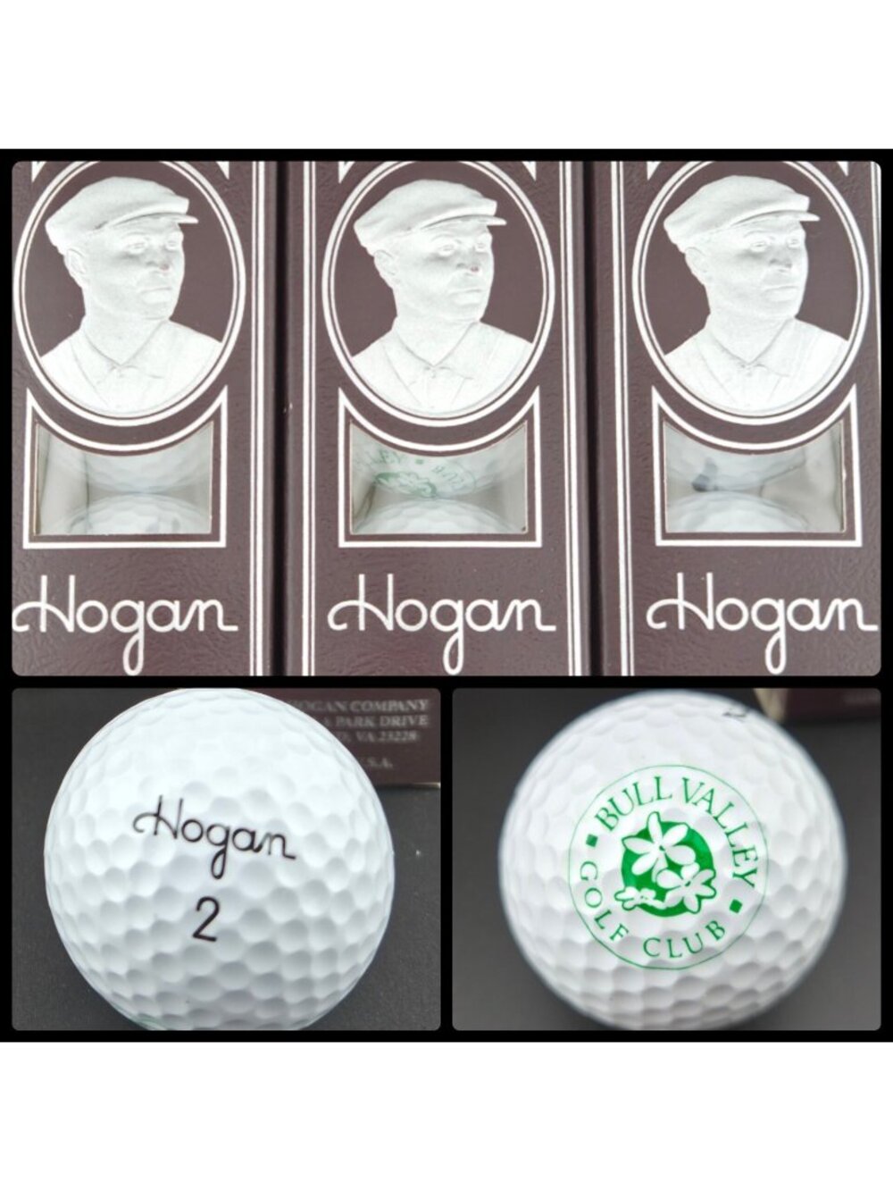 Bull Valley Golf Club Hogan 428 Hi-Spin Golf Balls 3 Sleeves Of 3 Balls Each USA